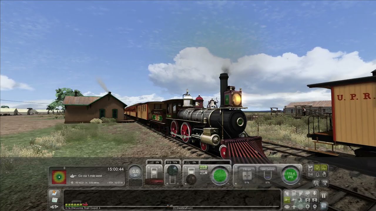 3:10 to Laramie - Cheyenne 1869 - Union Pacific No. 119 4-4-0 - Train Simulator Classic