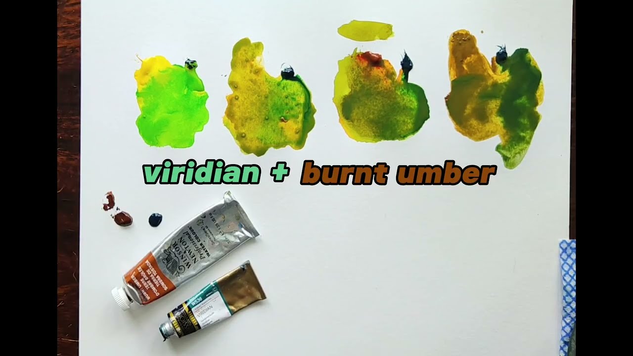 Best Viridian Mixes. Beginners Watercolour Lessons. Mixing Greens- No Sound