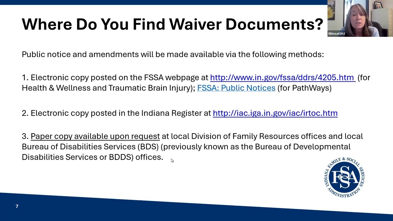 Health & Wellness, Traumatic Brain Injury, and Pathways for Aging Public Comment Webinar