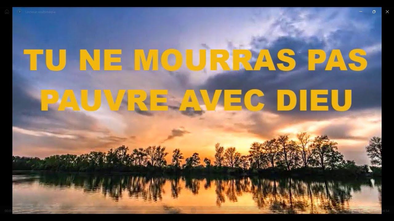 TU NE MOURRAS PAS PAUVRE AVEC DIEU MALGRÉ TA SITUATION ACTUELLE