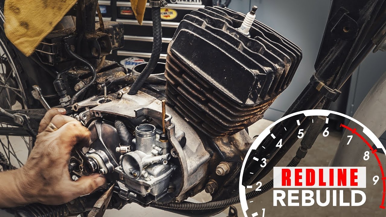 Two-stroke engine rebuild time-lapse - 1978 Kawasaki KE100 motorcycle | Redline Rebuild S2E2