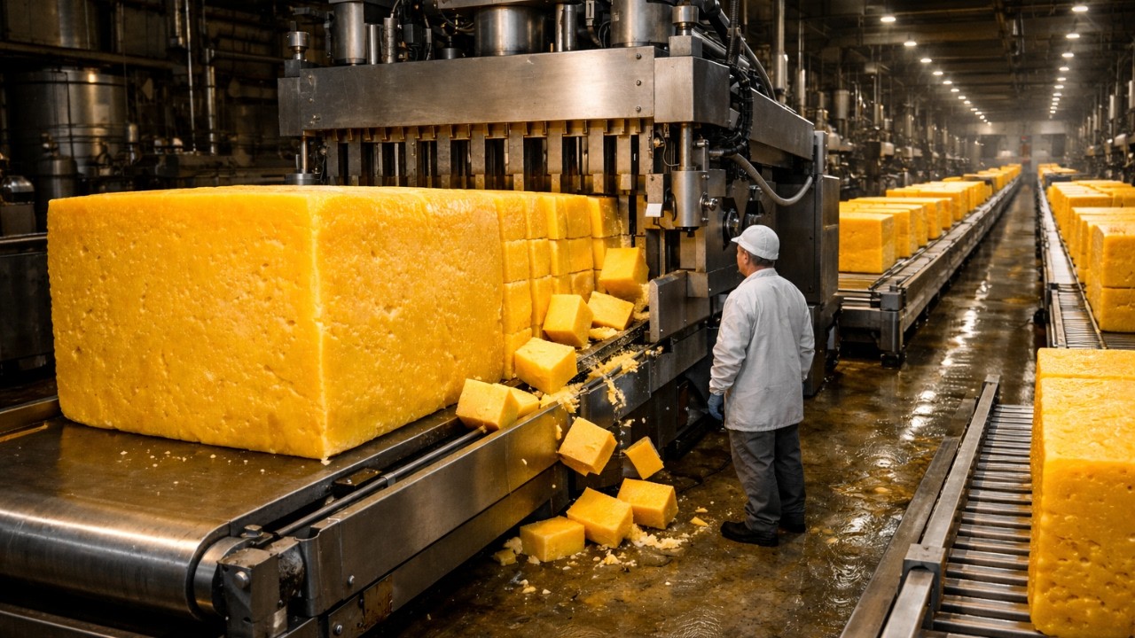 🧀 From Milk to Cheese – Inside a Huge Cheese Manufacturing Plant