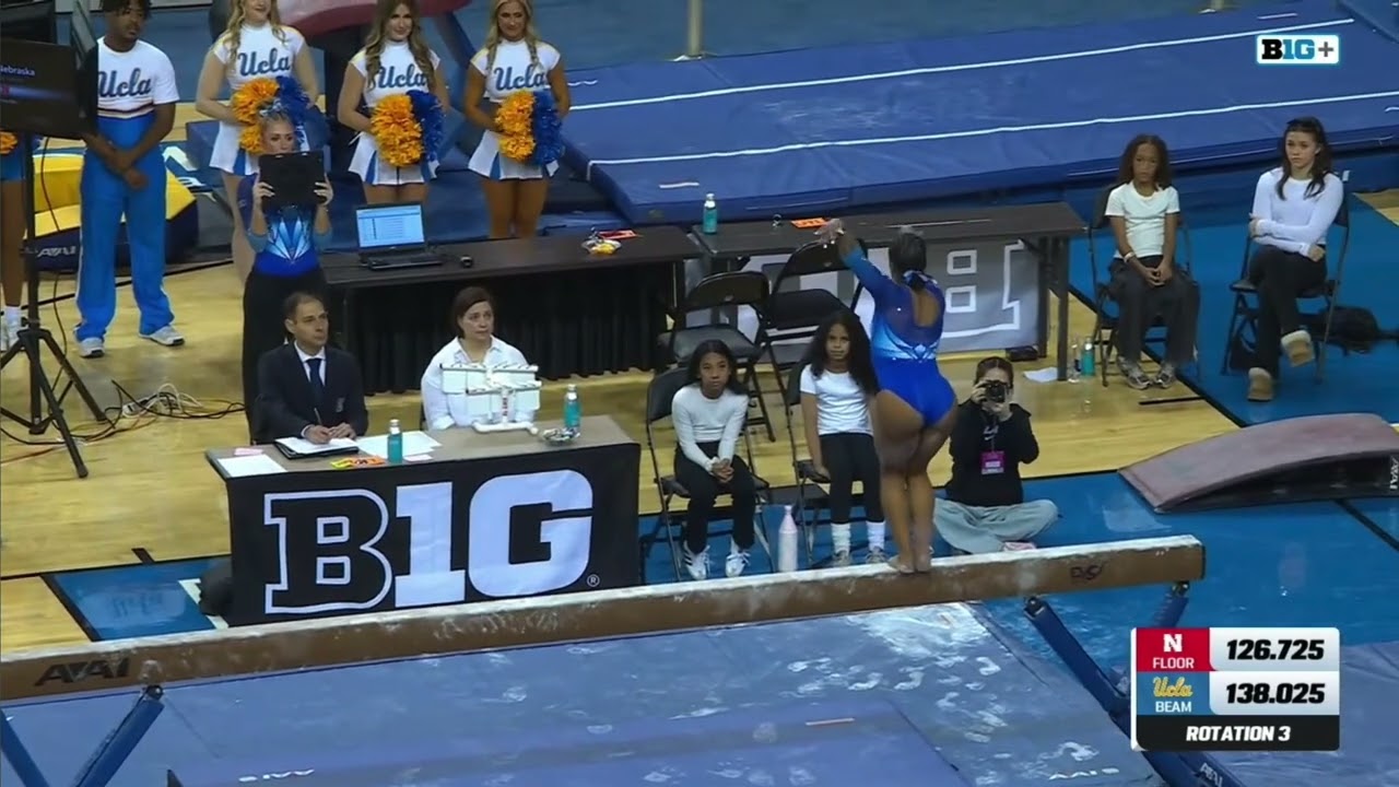 Jordan Chiles Beam UCLA vs Nebraska 2026 9.975