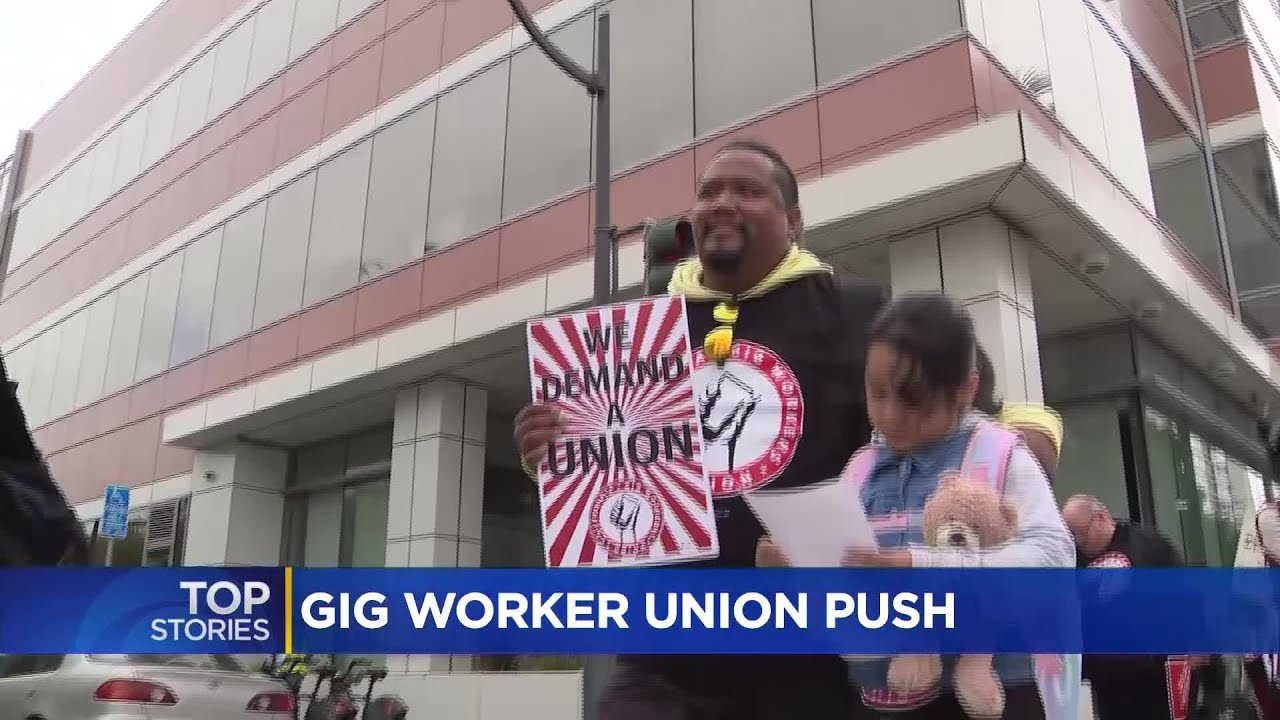 Thousands of California gig workers push for statewide union