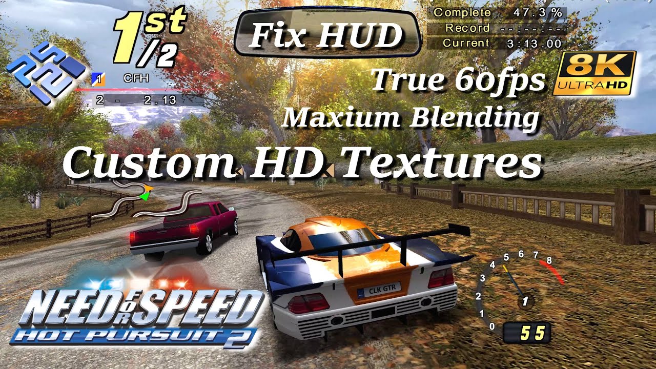 Need for Speed: Hot Pursuit 2  8K~Custom HD Texture Mod 60FPS Patch | pcsx2 v2.1.42 | PS2 PC