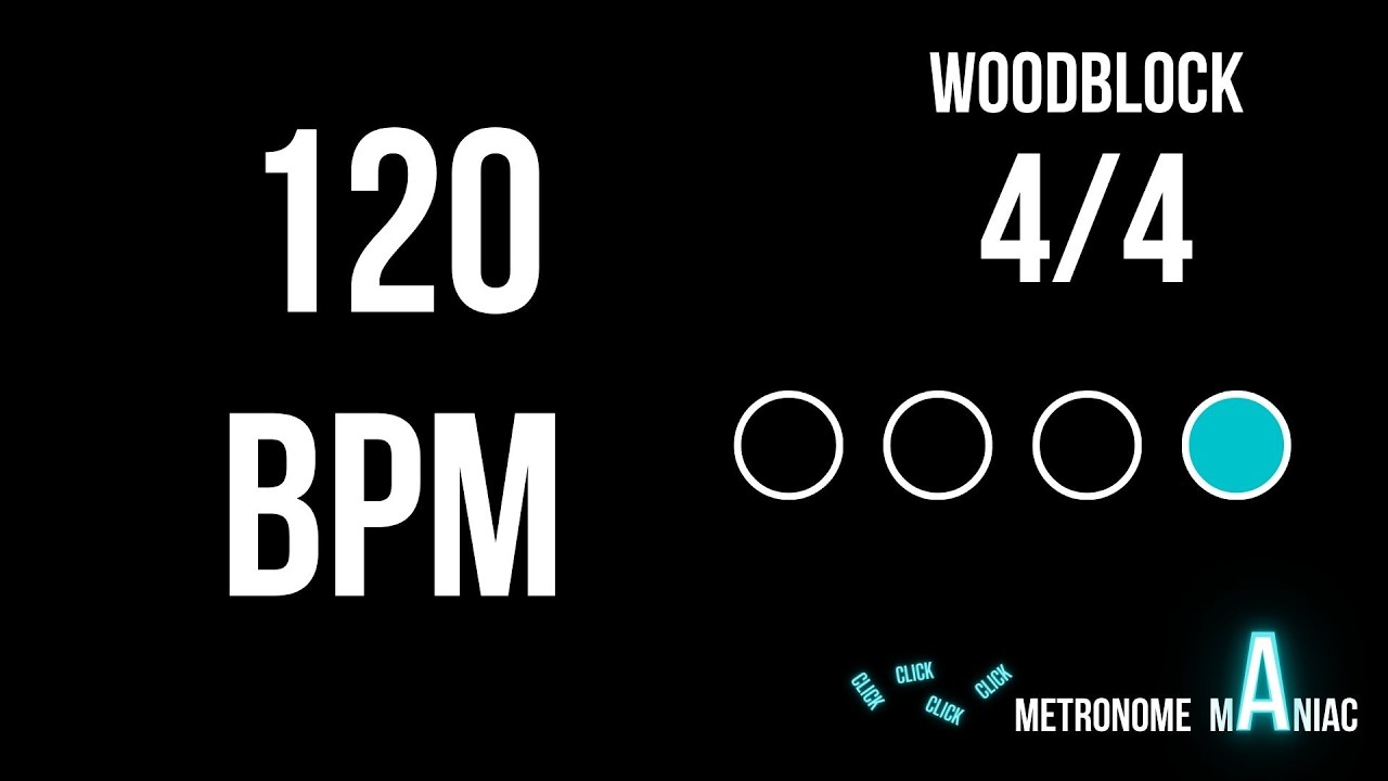 Метроном 120 BPM 4/4 - деревянный блок
