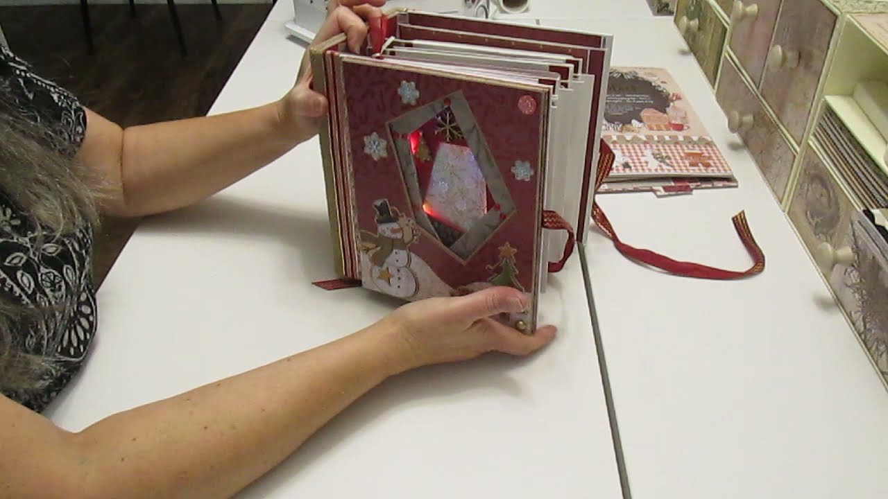 Album de Noël 2021 Pop-ups (avec lumières intégrées) matériel Action | Dévoilement | Scrapbooking