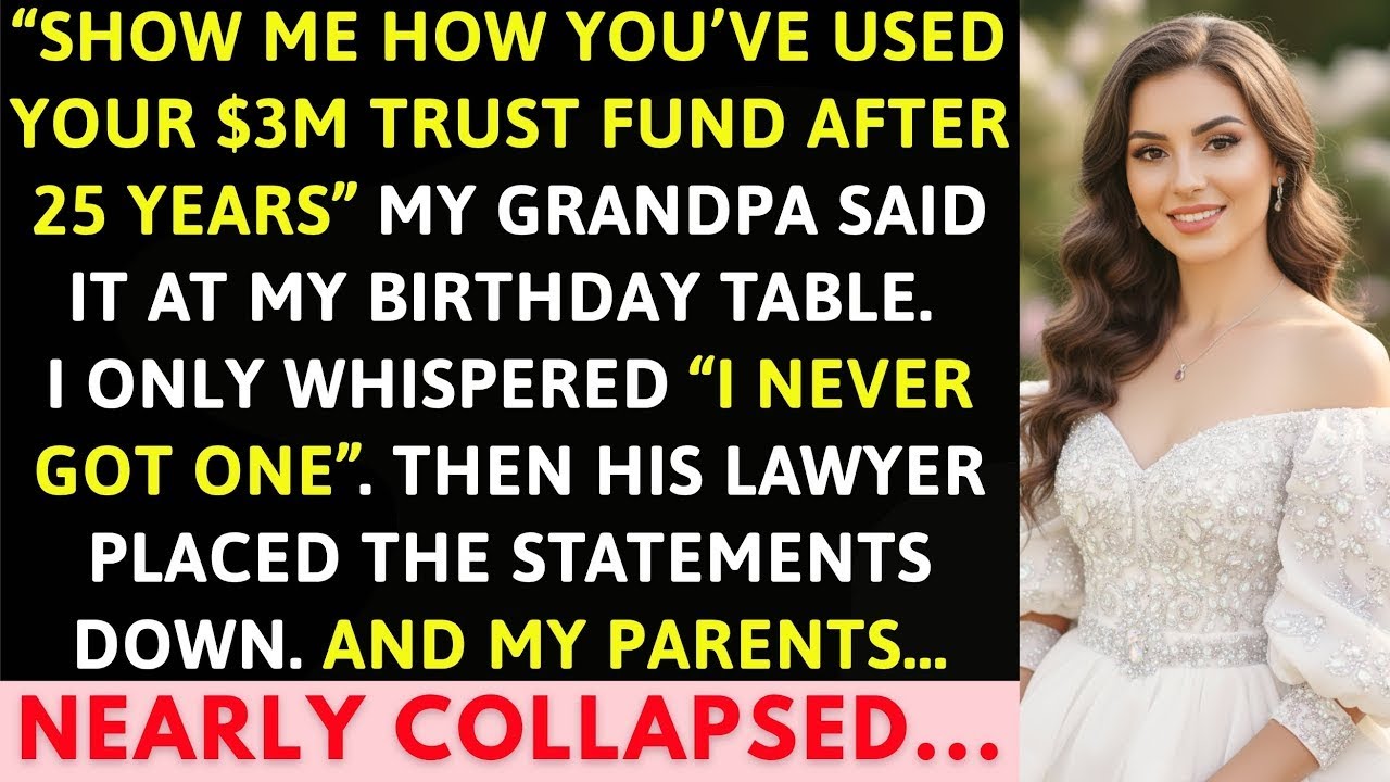 My Parents Hid My $3M Trust Fund For 25 Years—Grandpa Exposed Everything On My Birthday
