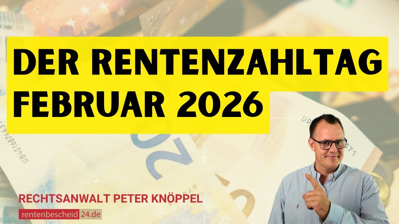 Zahltag Rente Februar 2026 - viele Vorschussrenten geringer