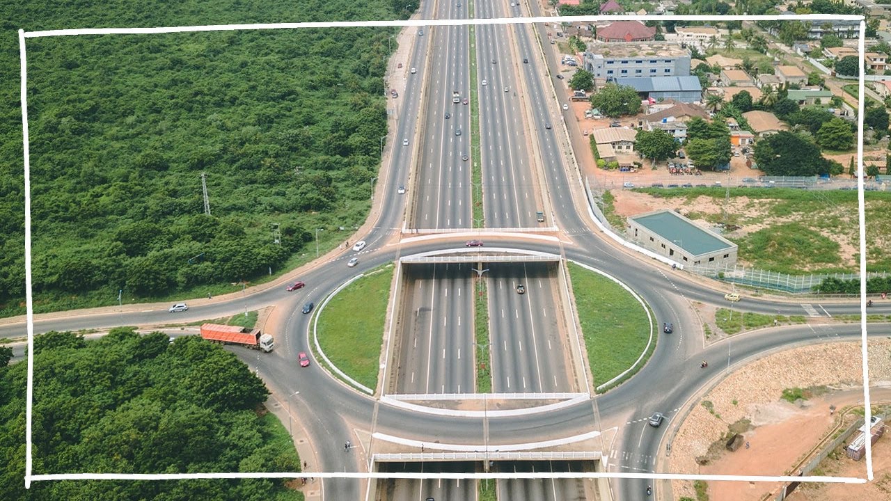 Driving on the N1 (George Walker Bush) Highway in Accra, Ghana