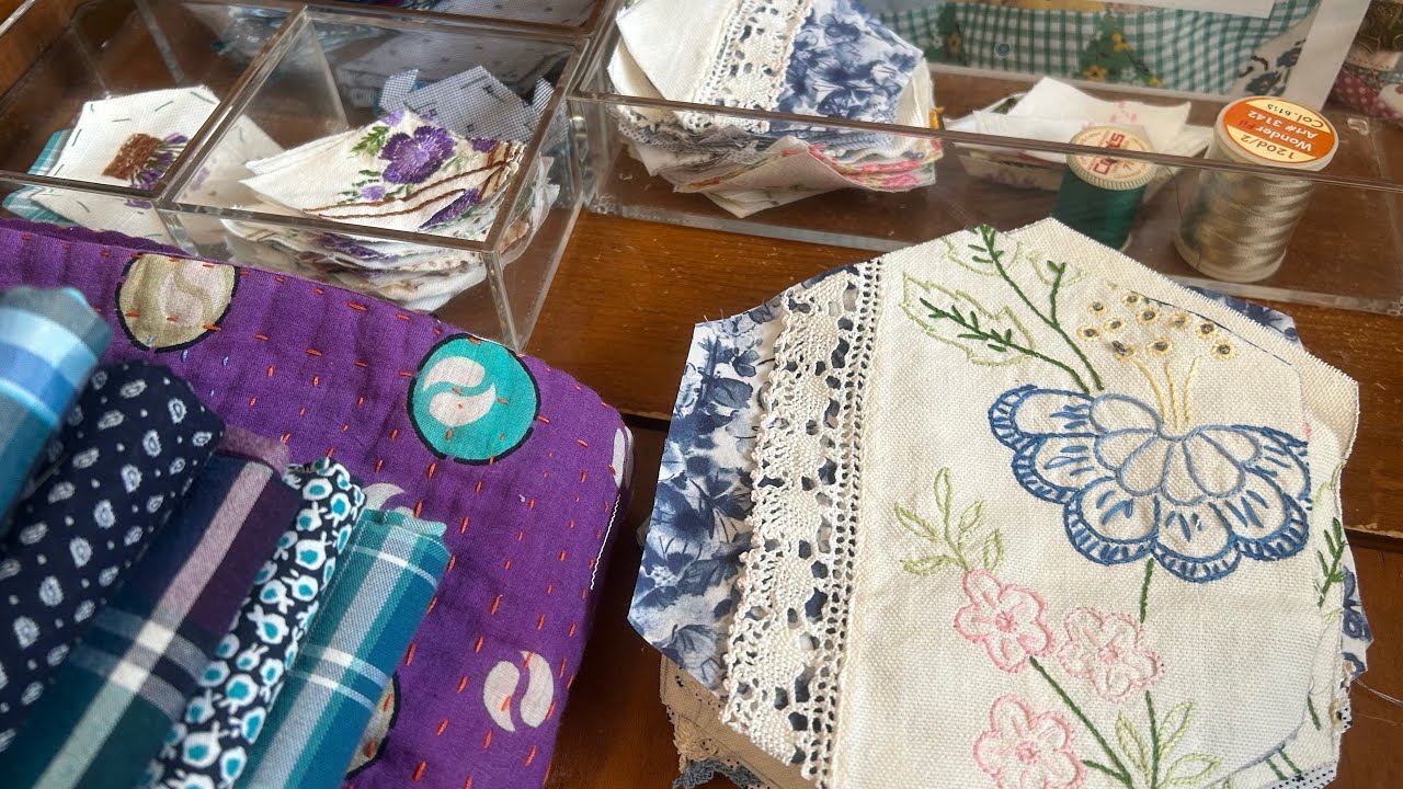 Gosling Quilt (Part 2) - using Men’s Cotton Shirts &  Vintage Embroidery