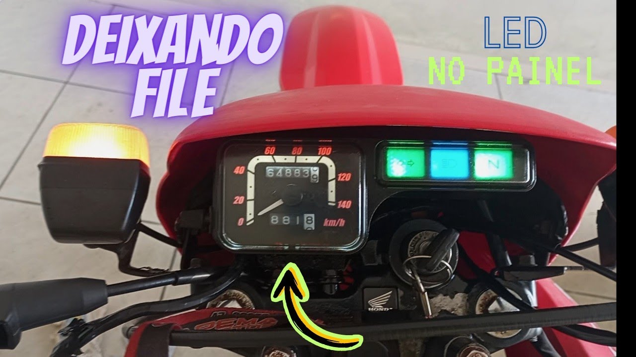 Como Pôr Luz de Led no Painel da Moto Bros 125.