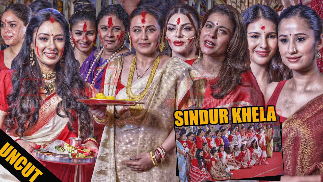UNCUT - Sindoor Khela | Kajol Devgn, Rani Mukerji, Rupali Ganguly, Ishita | North Bombay Sarbojanin