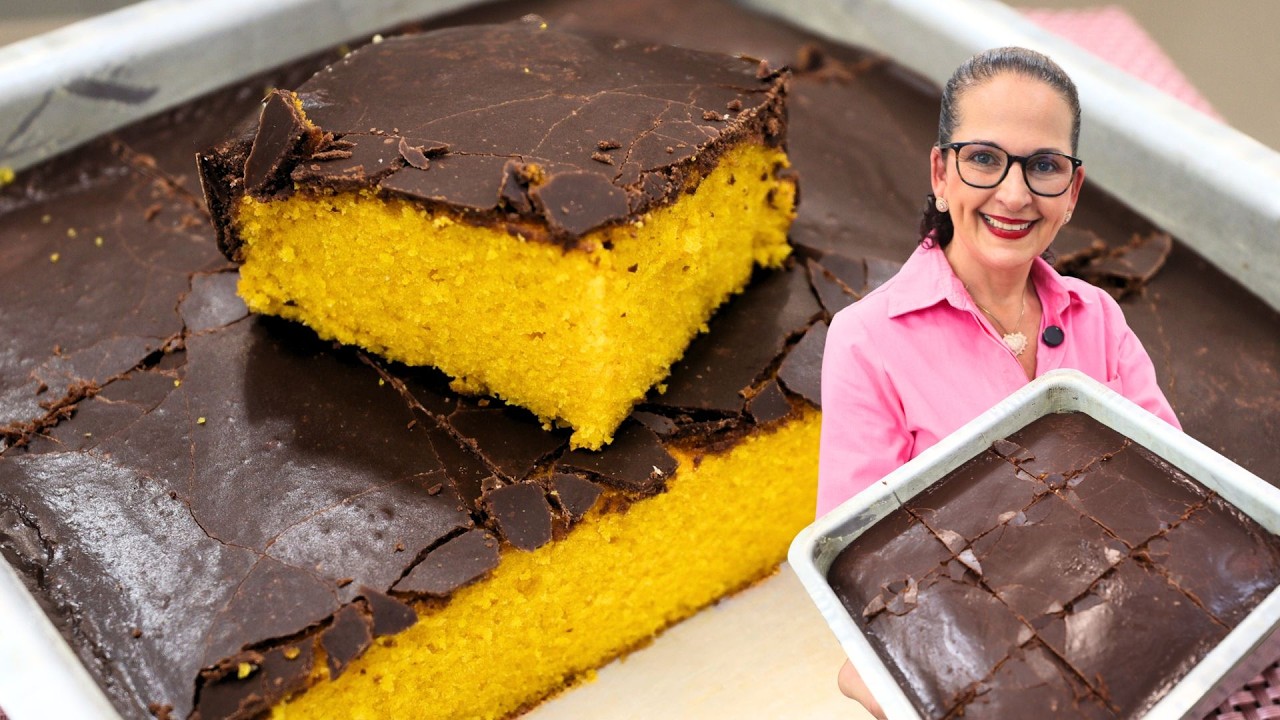 BOLO DE CENOURA FOFINHO COM CASQUINHA CROCANTE DE CHOCOLATE DA ISAMARA! - Isamara Amâncio