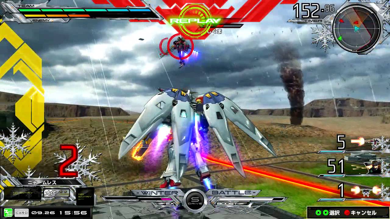【高画質】EXVSマキシブースト Extreme Vs. 猛者の戦いウイングガンダムゼロ視点　 EXVSMB Maxiboost