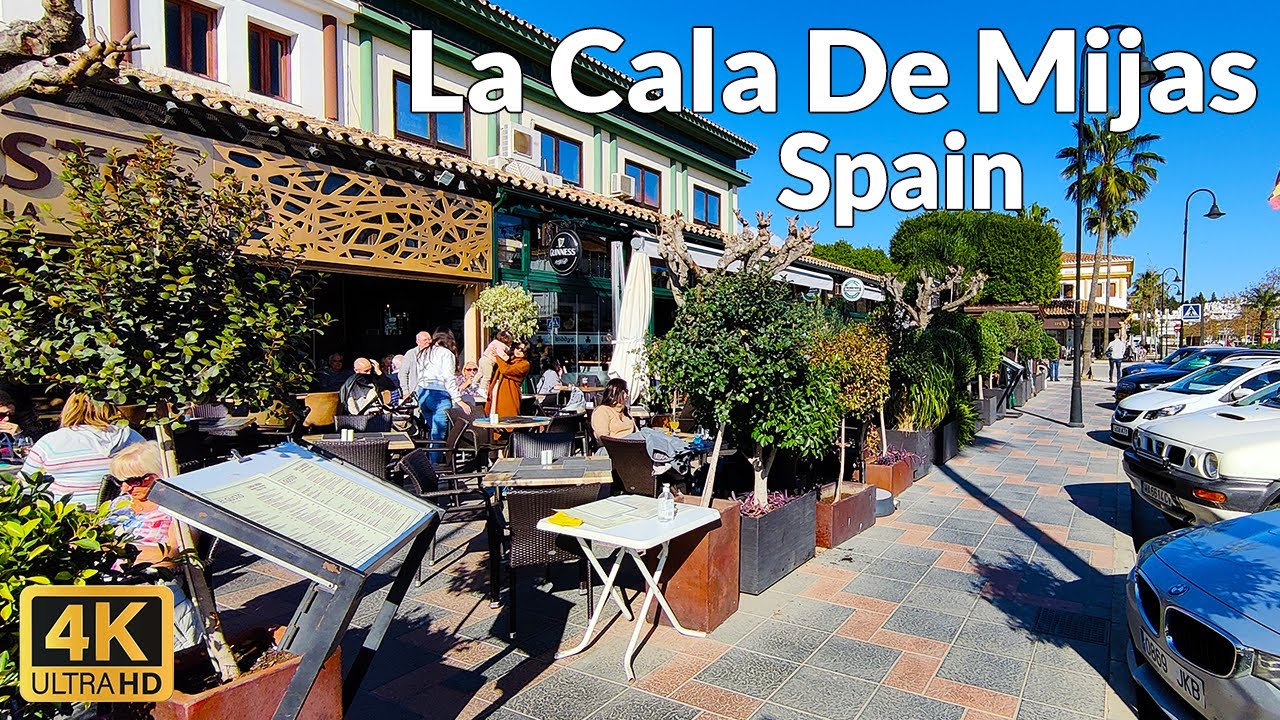 Walking Tour of La Cala De Mijas, Spain, in January 2023 (4K Ultra HD, 60fps)