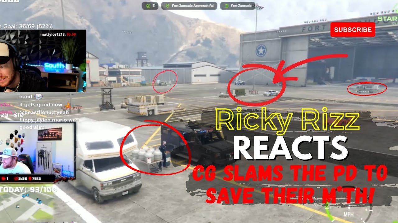 Ricky Rizz Reacts to INSANE CG sh**tout with PD while Defending their M*th! (Multi POV) 🤯 #gtarp