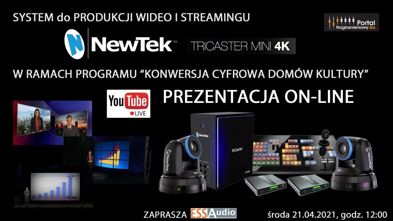 NewTek TriCaster Mini 4K &ndash; optymalne rozwiązanie do streamingu dla Ośrodk&oacute;w Kultury