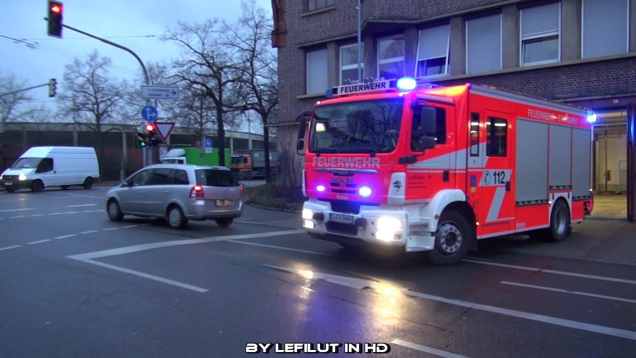 Pressluft-Wachausfahrt HLF-A BF Stuttgart FW 4 Feuerbach | Ampelschaltung für FW tut nicht!