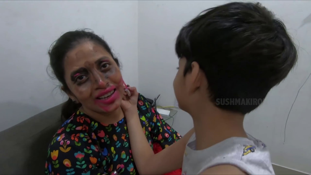 My SON Does My MAKEUP | Very Funny | Vlog | Sushma Kiron