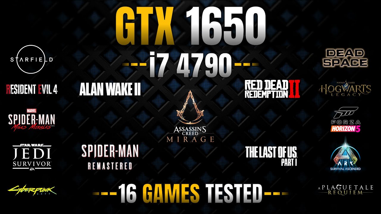 GTX 1650 + i7 4790 | Test in 16 Games | GTX 1650 Gaming