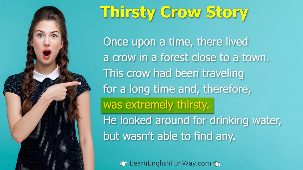 Thirsty Crow Story | English Listening and Speaking Practice