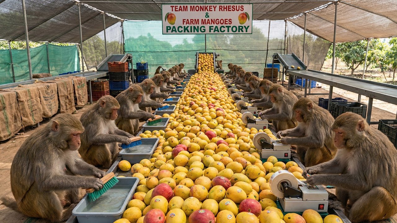 Life in the Village: The Monkey Army Harvests Mangoes