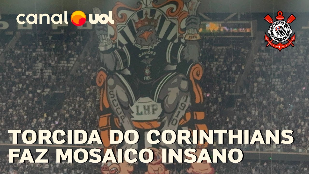 CORINTHIANS x PALMEIRAS: TORCIDA DO TIMÃO FAZ MOSAICO INSANO ANTES DO DERBY PAULISTA