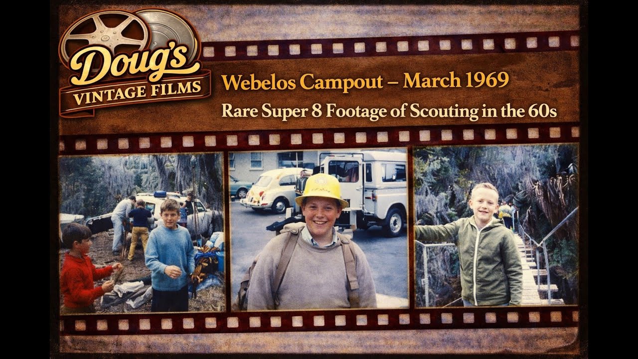 Webelos Campout – March 1969  Rare Super 8 Footage of Scouting in the 60s