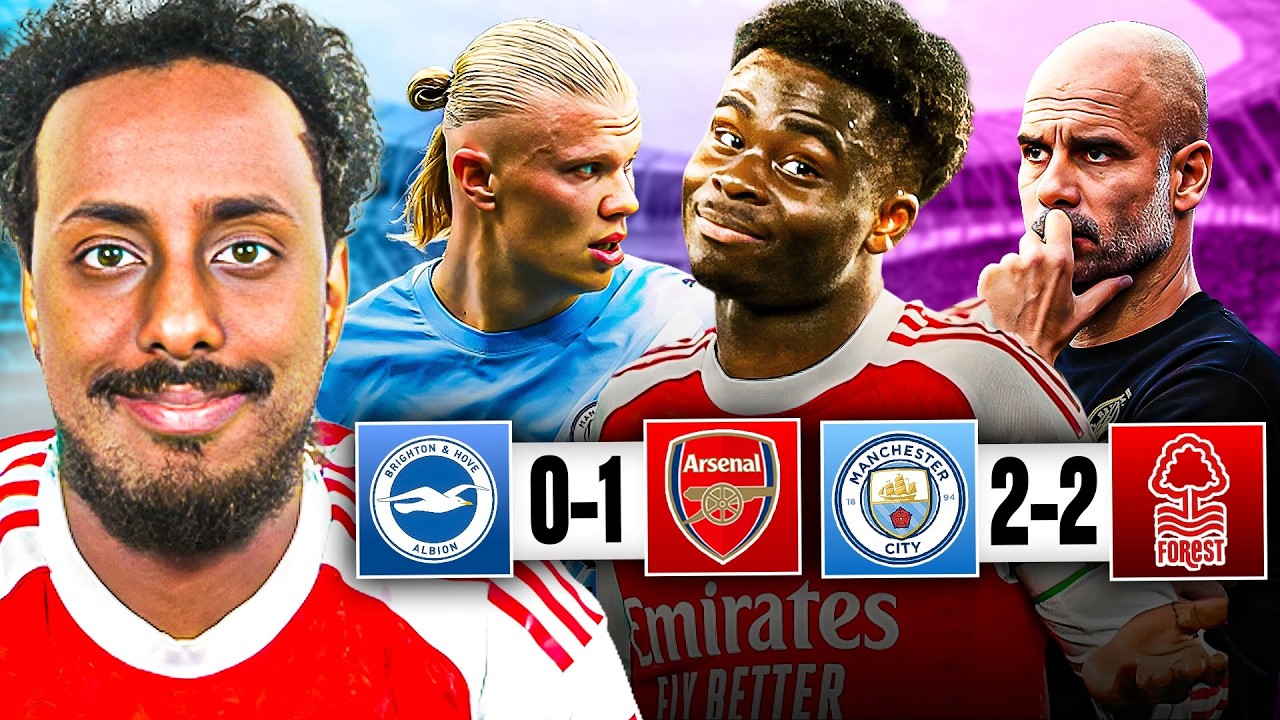 WHAT A DAY FOR ARSENAL! Arsenal Beat Brighton 1-0 & Man City Drew To Nottingham Forest 2-2