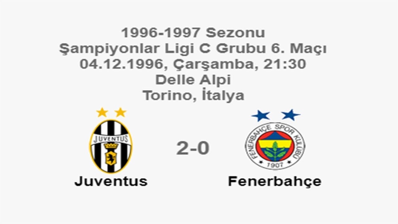 Fenerbahçe 0-1 Juventus [HD] 25.09.1996 - 1996-1997 UEFA Champions League Group C Matchday 2 (Ver.1)