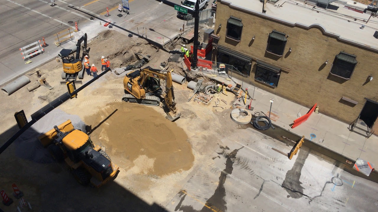Provo Downtown Construction May 31, 2018 - Timelapse 2018 05 31 05 21 2160p 60fps