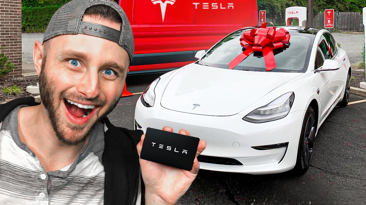 SURPRISING My FRIENDS with a FREE TESLA