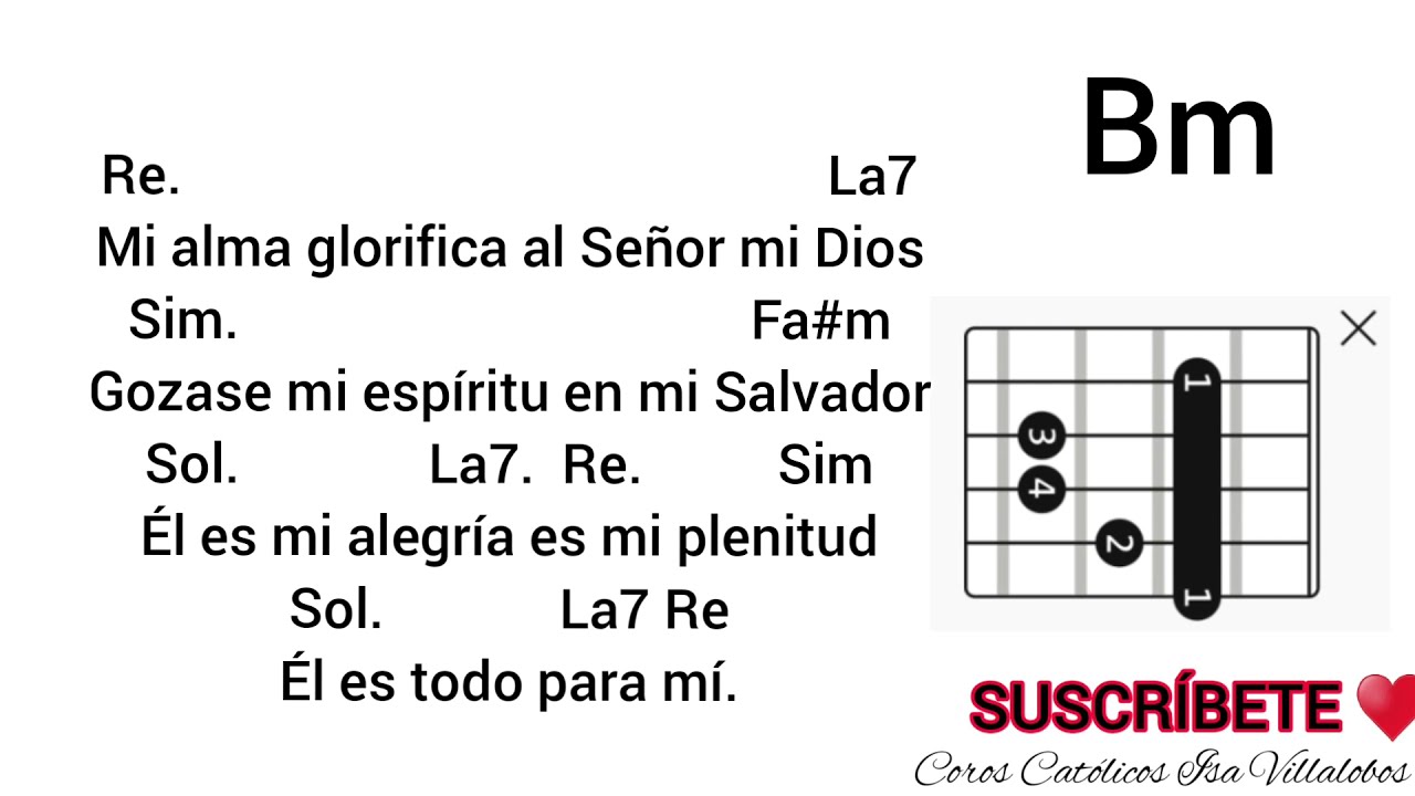 Mi alma glorifica.  y ESQUEMA COMPLETO Para la #Asunción  de María. Letra y acordes #Anunciación