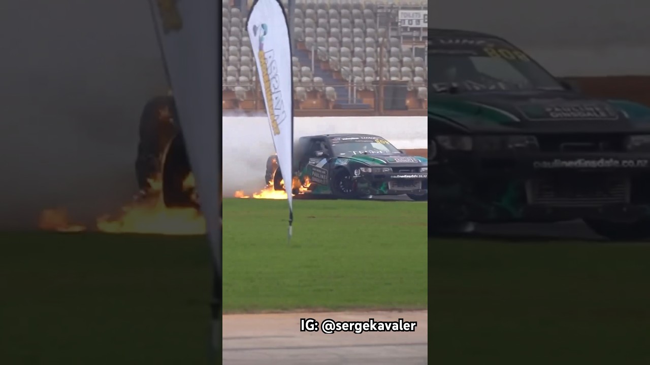 Nissan S13 Drifting on Track While on Fire! 🔥 #Shorts | GSCN Videos 2024