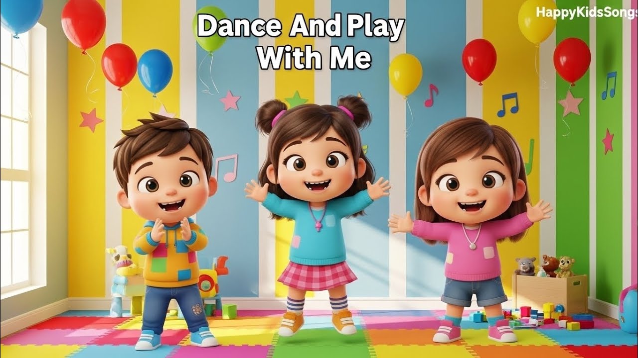 Kids Action Dance Song | Dance and Play With Me | HappyKidsSongs
