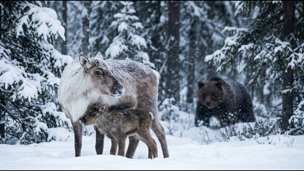 The Reindeer. The Blizzard. The First Day. #wildlife #rescuedeer
