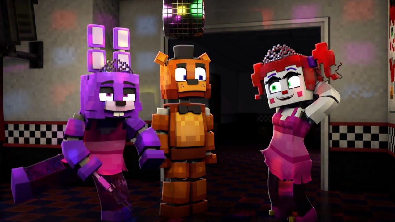 Bonnie and Circus Baby dancing to SugarCrash! (Bemax Remix) FULL [no copyright music]