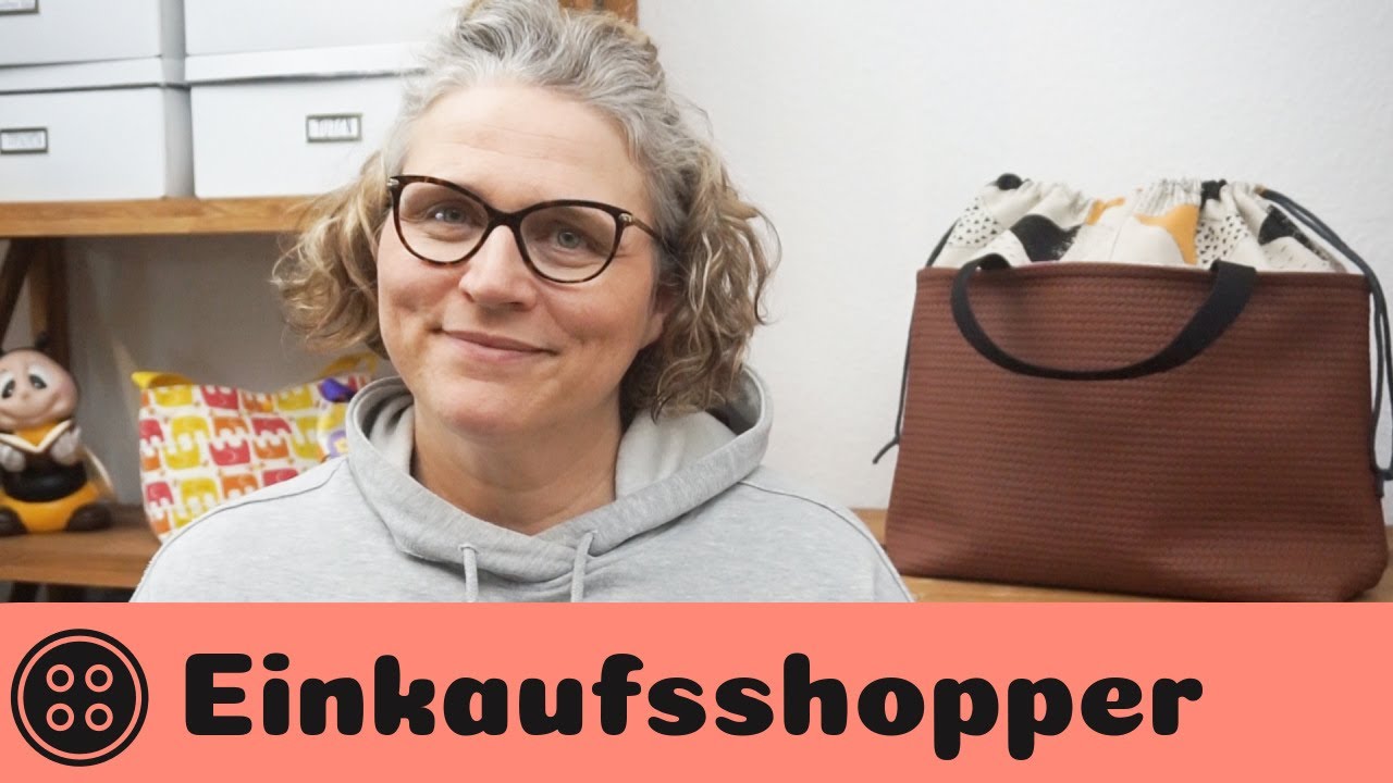 Einkaufsshopper mit Tunnelzug nähen / kostenloses Schnittmuster