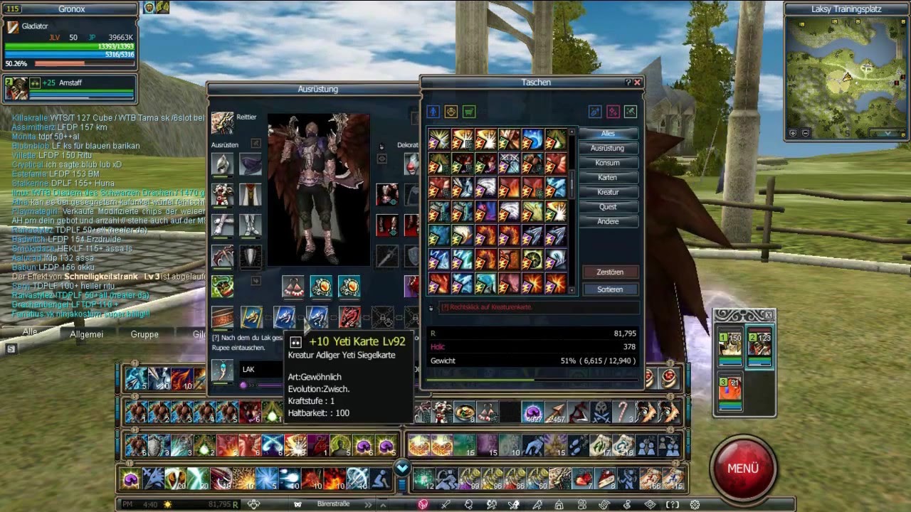 Rappelz Bastet r5 Gladiator dmgtest