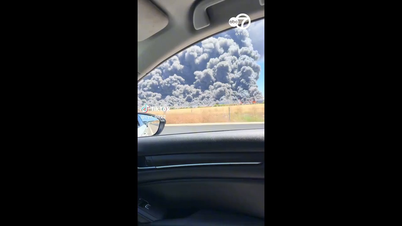 Massive fire breaks out at medical supplies warehouse in Tracy, CA