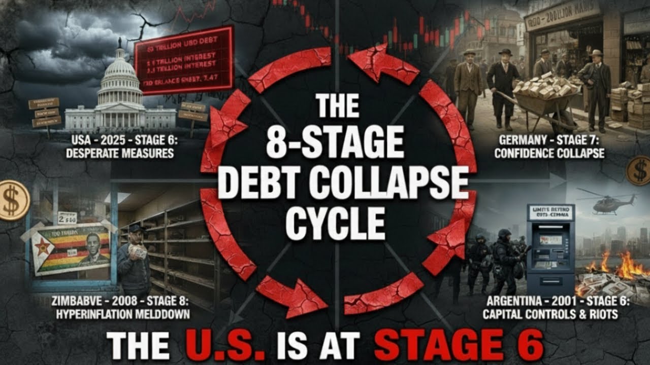The 8-Stage Debt Cycle: How Every Empire Borrows, Inflates, and Defaults &mdash; The U.S. Is at Stage 6