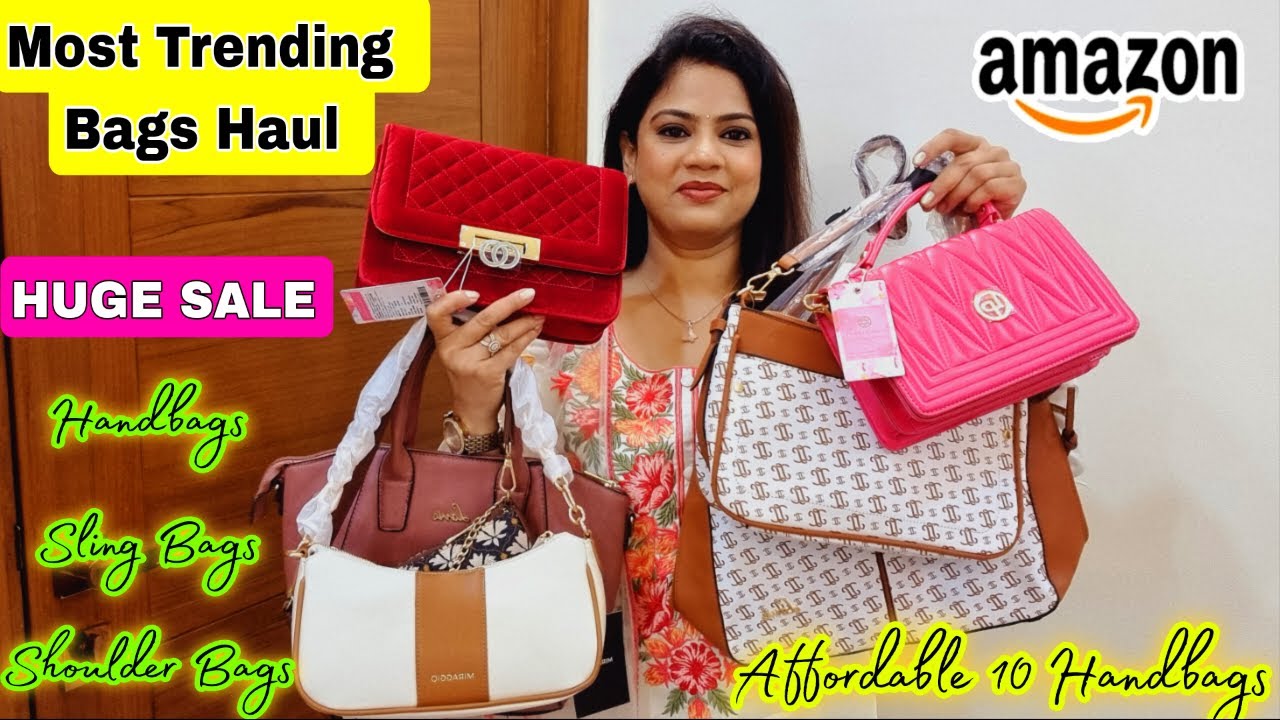 💛Amazon Latest Trendy Bags Haul💛Handbags/Sling/Velvet/Boho Bags upto 80%  Off💛Rajni Style Tips