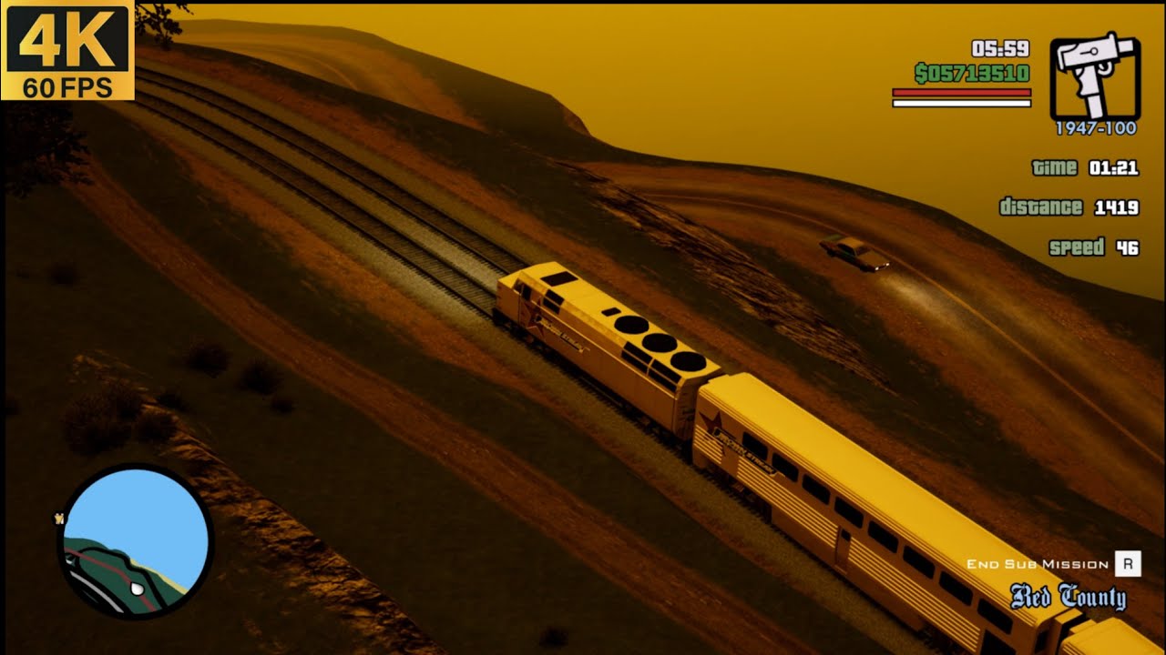 GTA San Andreas : The Definitive Edition : Freight Train Side Mission [4K]