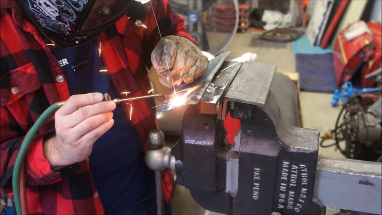 Old school Oxy torch welding sheet metal