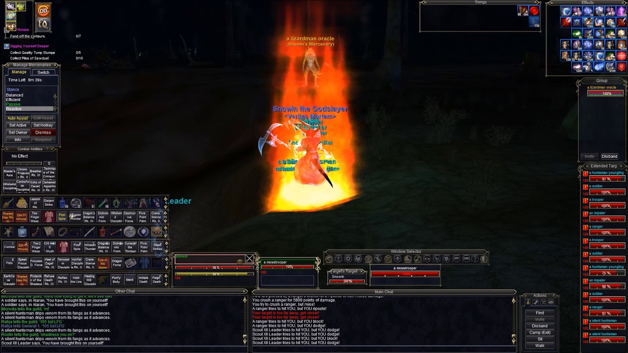 Everquest Monk Swarm kite and Burn rotation