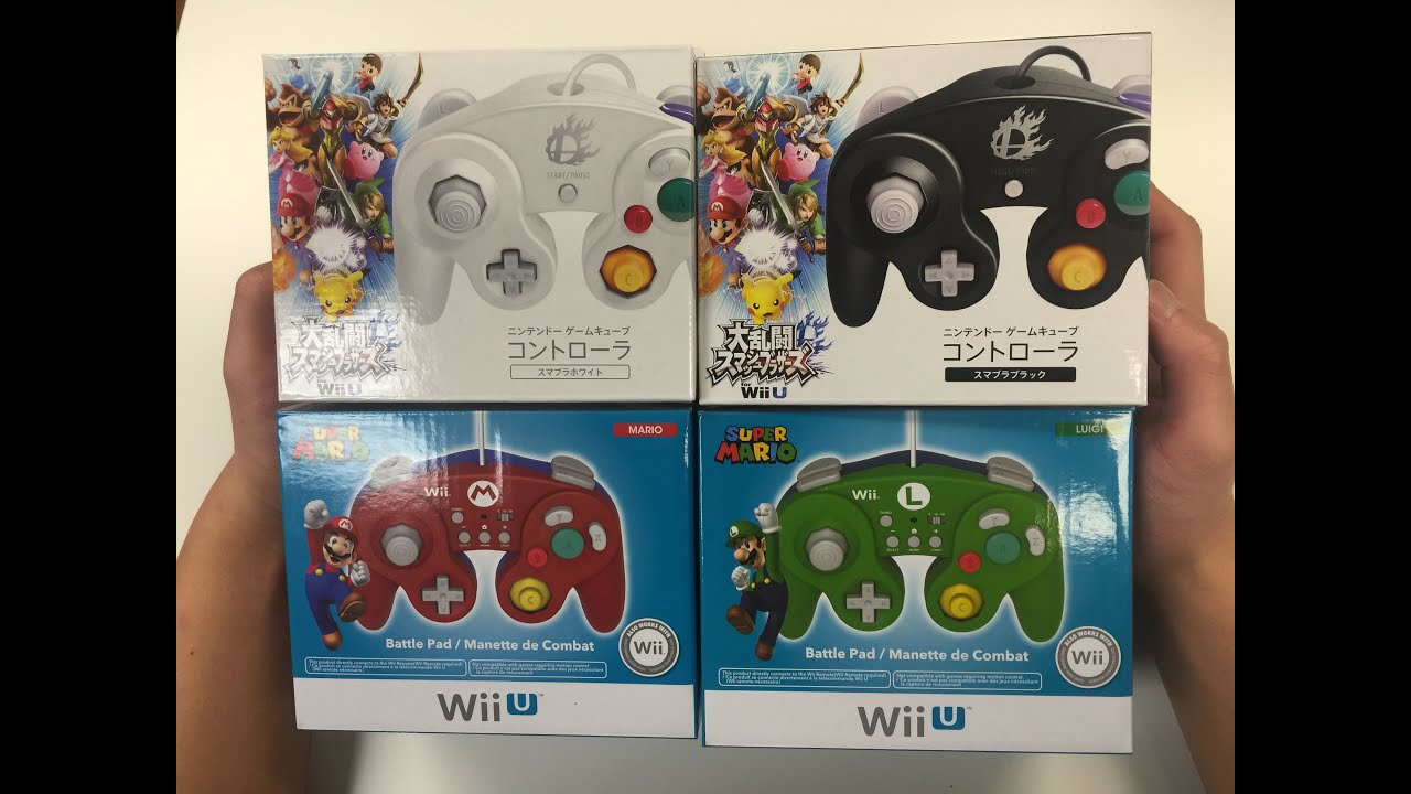 Super Smash Bros Version Gamecube Controller  Black / White / Hori Mario / Luigi Battle Pad Unboxing