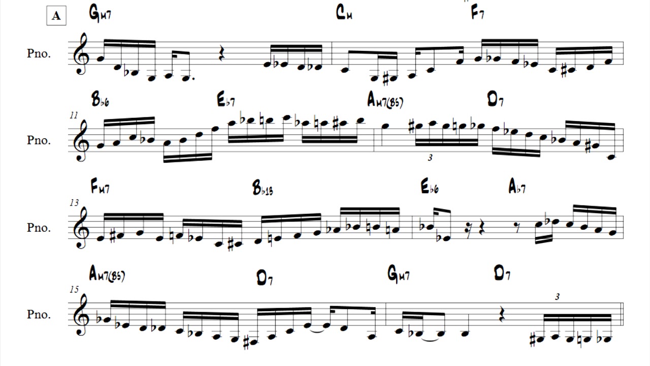 Benny Green - These are soulful days - Piano Solo Transcription