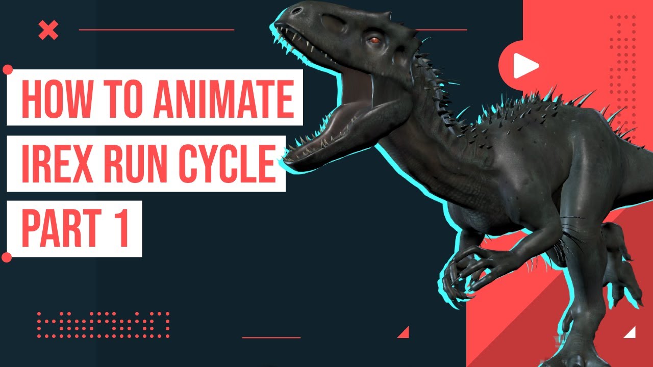 Maya Tutorial: How to Animate a Dinosaur Run Cycle (Part 1 - Animating the Body)