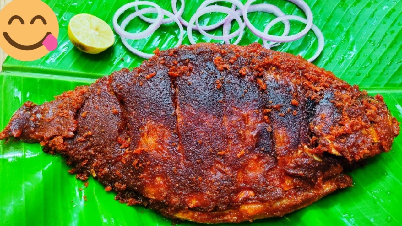 ಹೋಟೆಲ್ ಸ್ಟೈಲ್ ಫುಲ್ ಮೀನ್ ಫ್ರೈ/Red pomfret fish fry in kannada/simple fish fry
